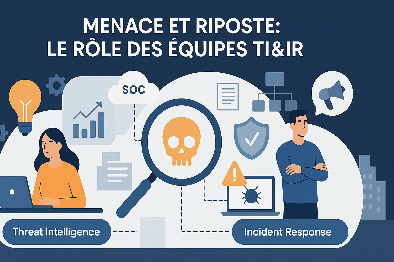 Visuel de titre « Menace et riposte : le rôle des équipes Threat Intelligence et Incident Response ».