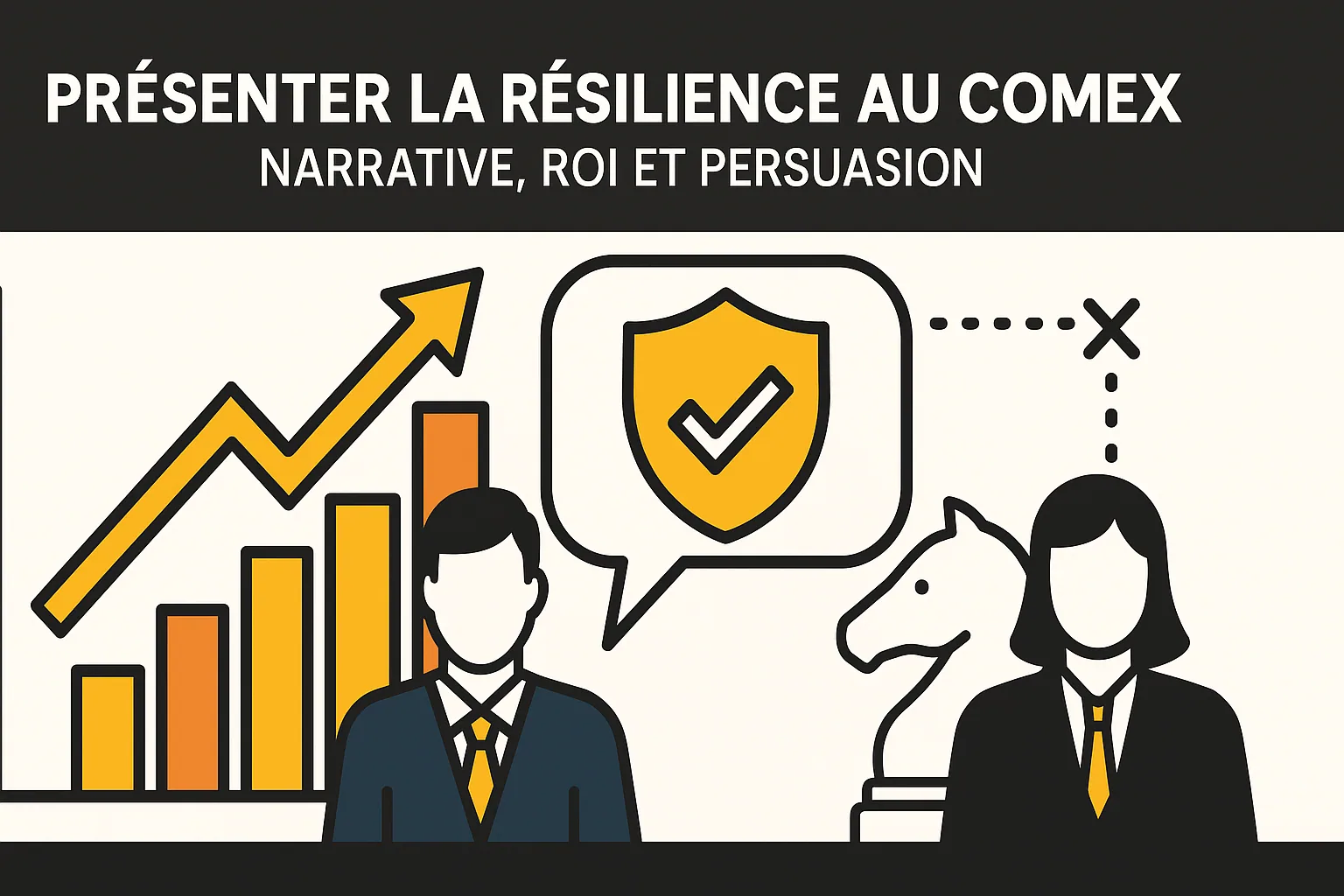 Visuel de titre « Présenter la résilience au COMEX : narrative, ROI et persuasion ».
